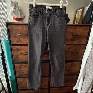 Abercrombie & Fitch women’s Charcoal mid rise Straight Jeans